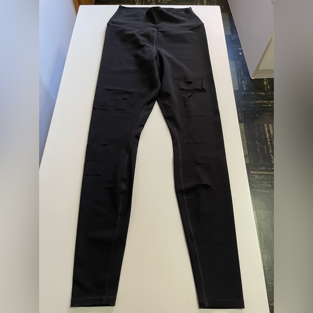 ALO Yoga Black warrior Cut-Out Leggings